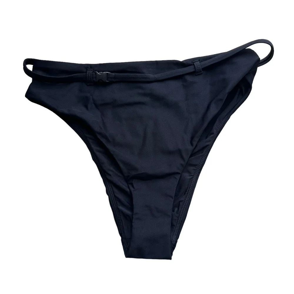 andie swim the riviera bikini bottom black, women size small